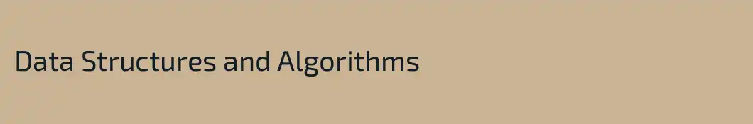 Data Structures and Algorithms